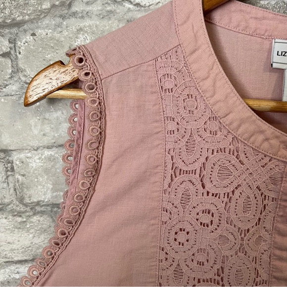 Bundle of 2 Liz Claiborne Women's Large Linen Blend Sleeveless Button Up Blouses - Picture 4 of 13